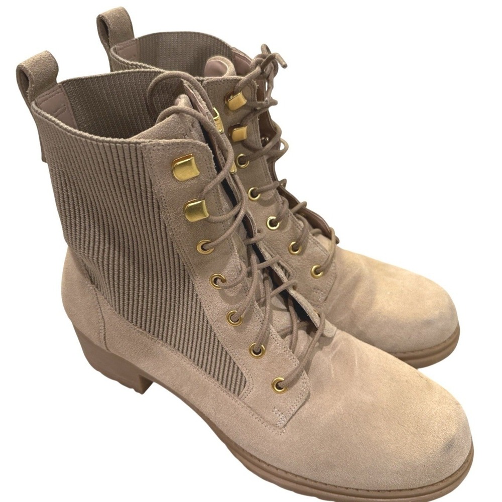 Cole Haan Suede Lace Up Ankle Boots Tan‎ Women's 11B